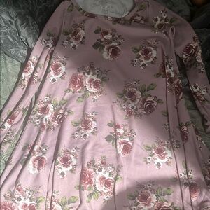 French Atmosphere Pink Floral Dress